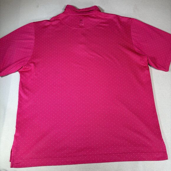 FootJoy FJ Polo Shirt Mens L Polka Dot Geometric "Palmer Legends Country Club” - Picture 3 of 9